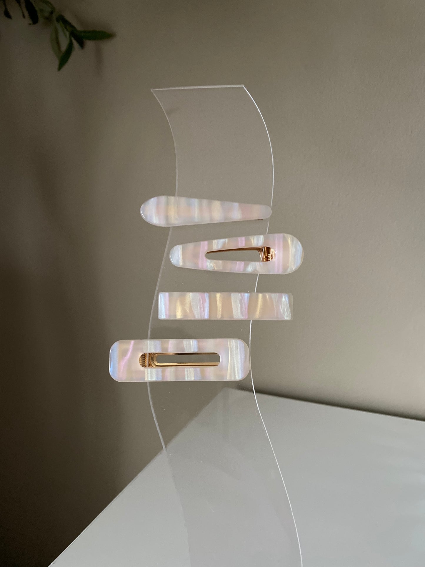 Iridescent Hair Clip 4 Pack
