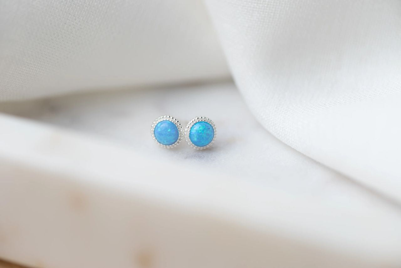 Opalite Circle Studs
