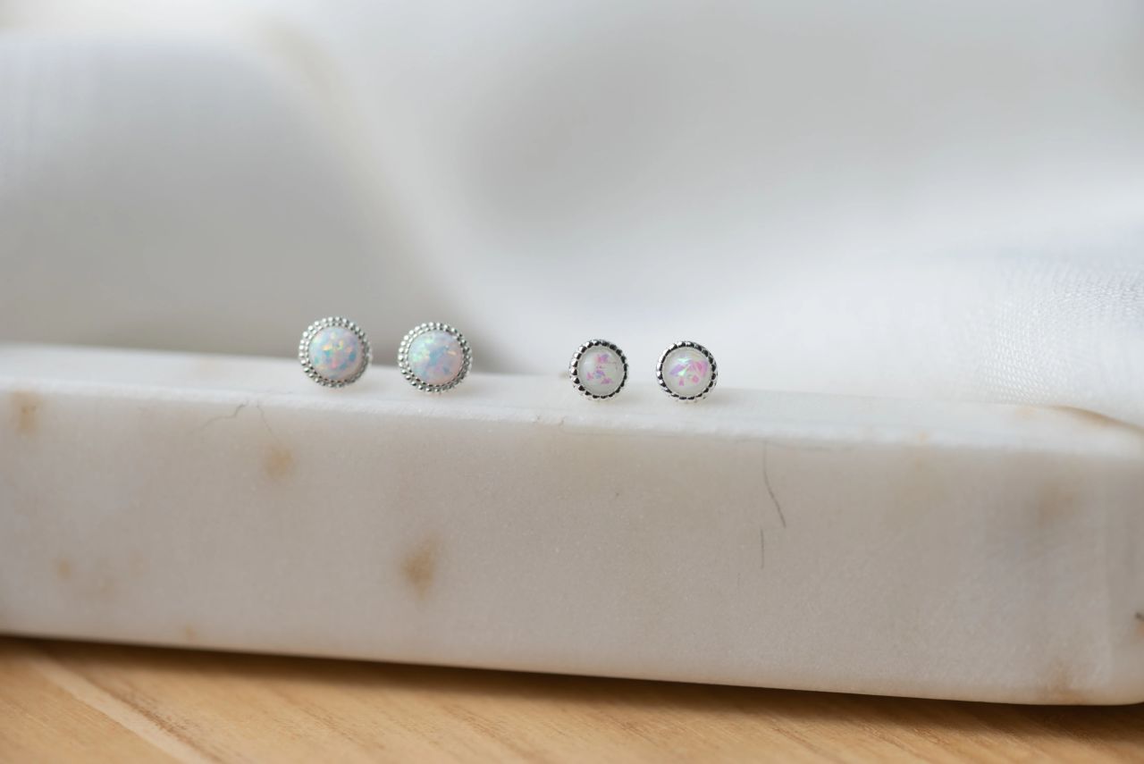 Opalite Circle Studs