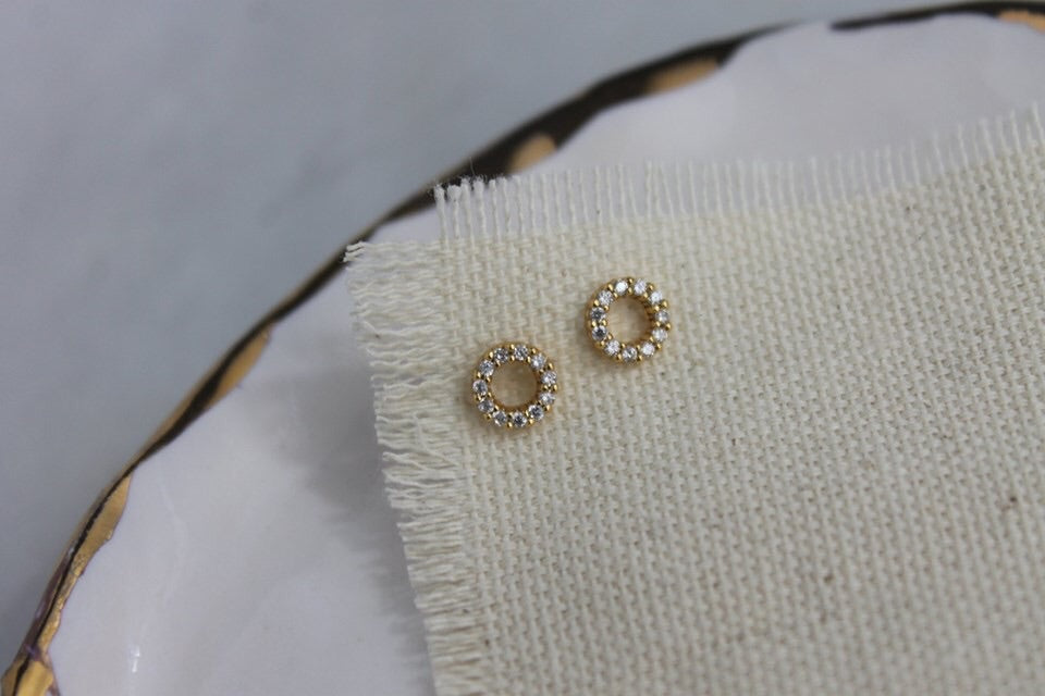 Gold Circle Studs