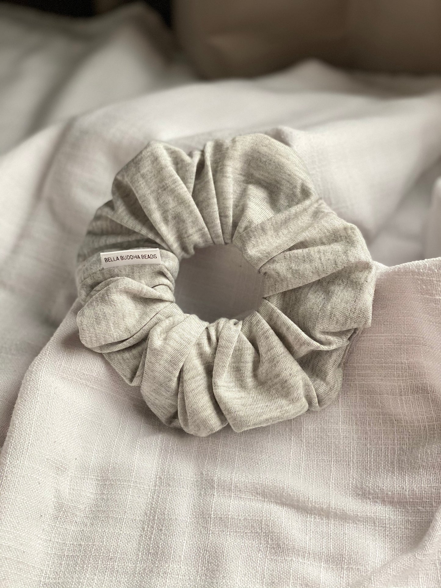 Grey Stretch Scrunchie