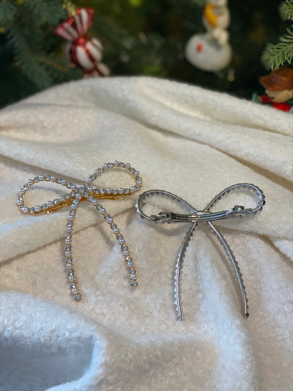 Sparkle Bow Hair Clips