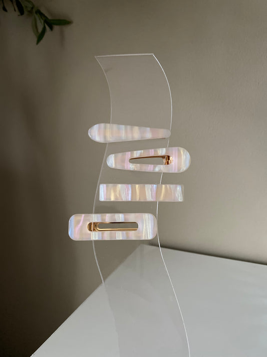 Iridescent Hair Clip 4 Pack