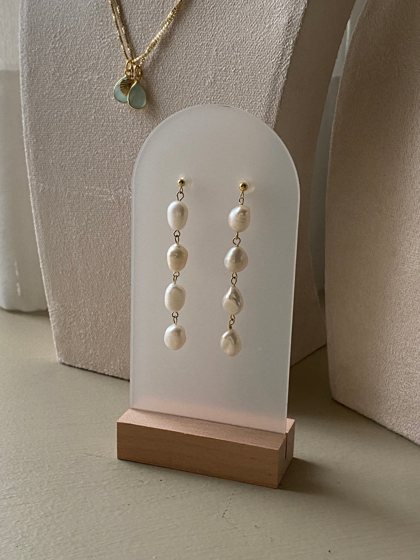 Baia Drop Pearl Earrings