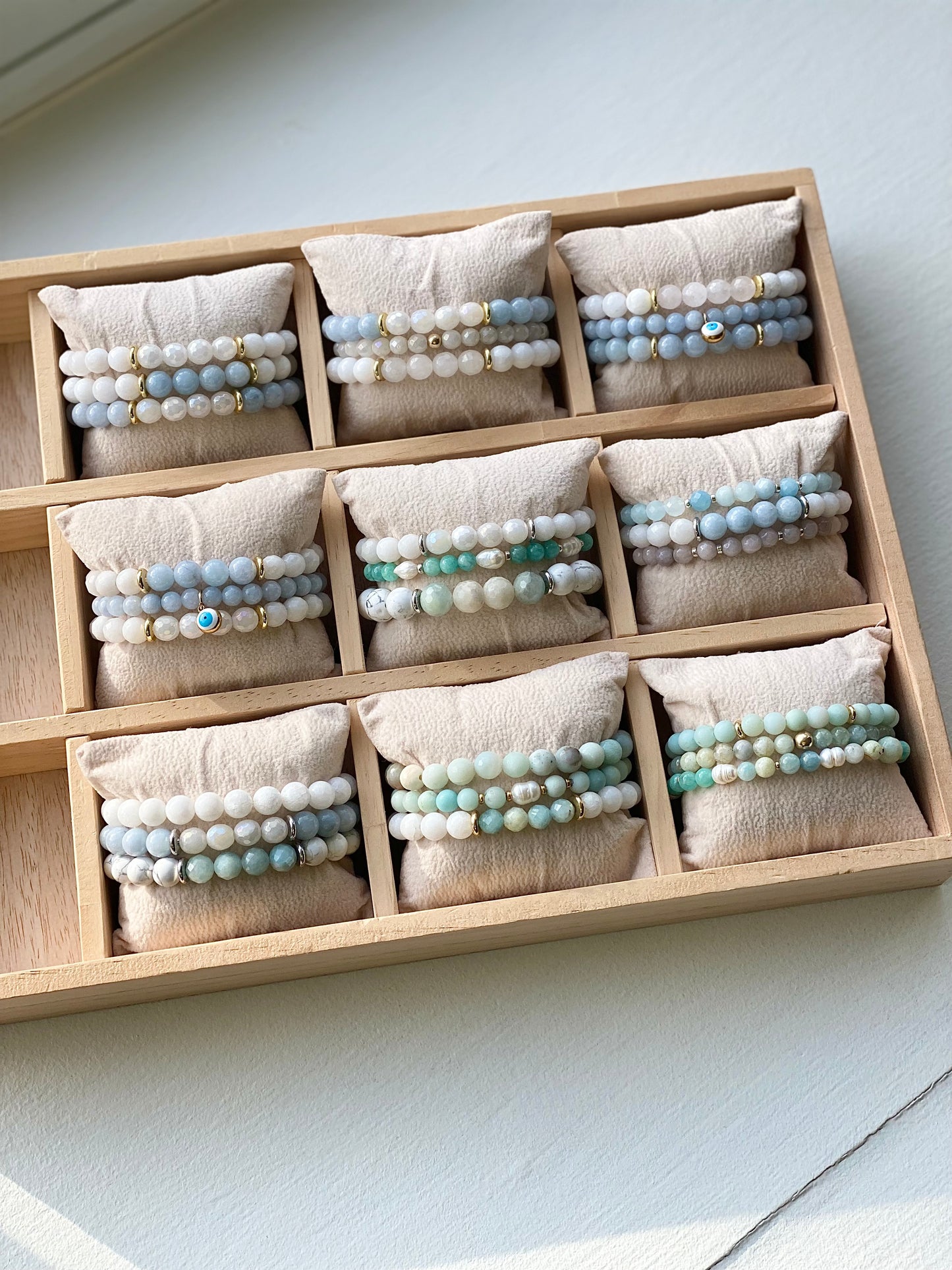 Pastel Blue Stacks