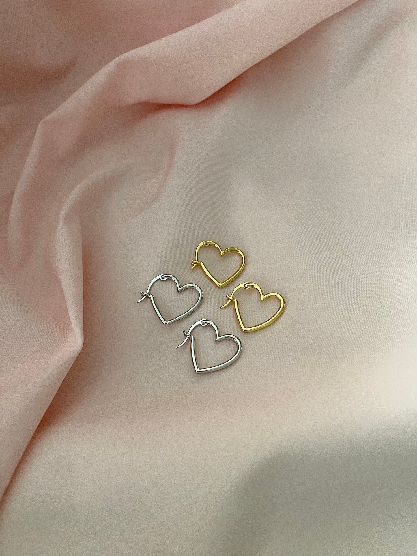 Heart of Gold Hoop Earrings
