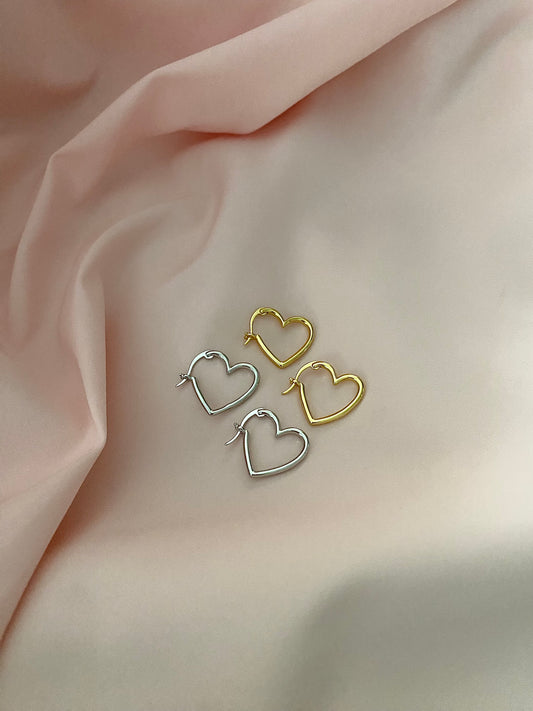 Heart of Gold Hoop Earrings