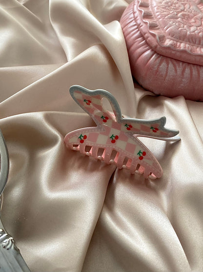 Pink Cherry Baby Claw Clip