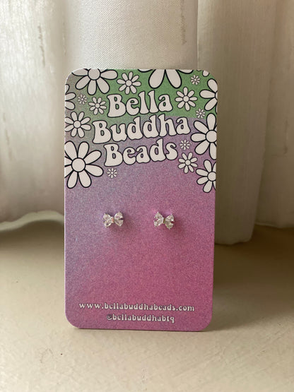 Silver Bow Studs
