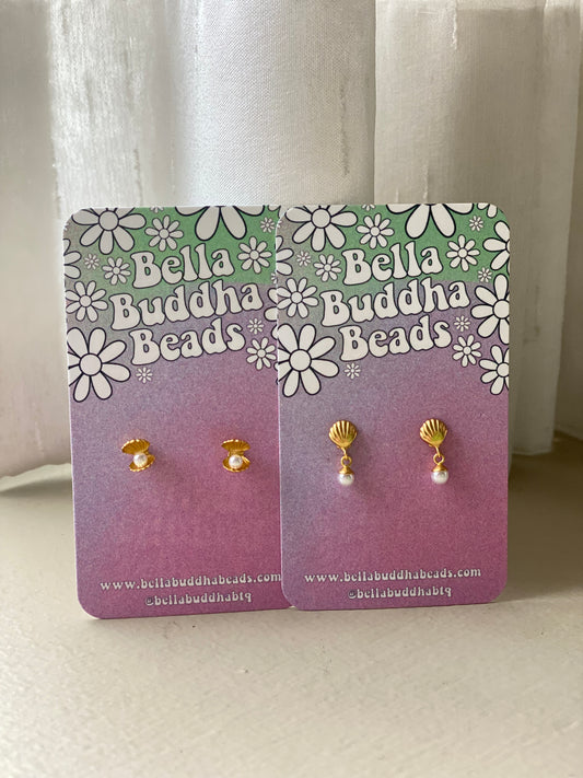 Shell & Pearl Stud