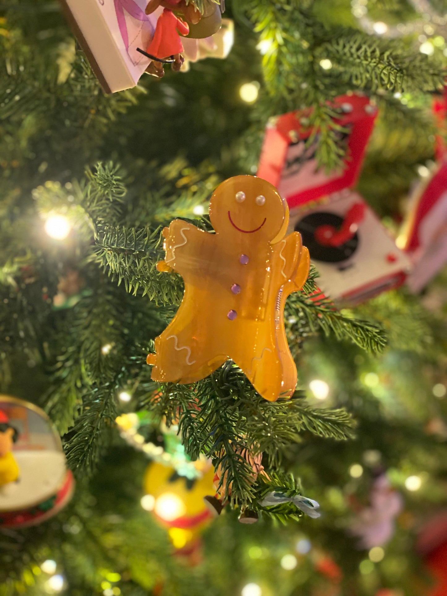 Candy Cane + Gingerbread Hair Claw