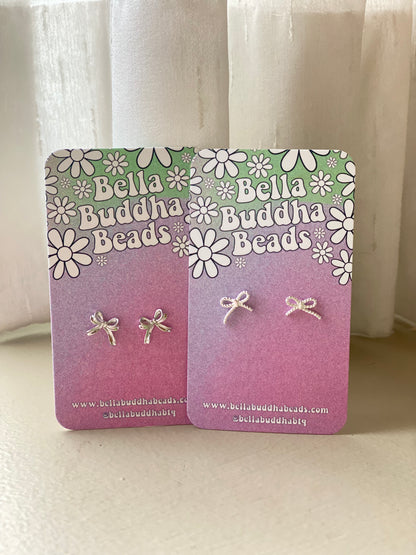 Silver Bow Studs