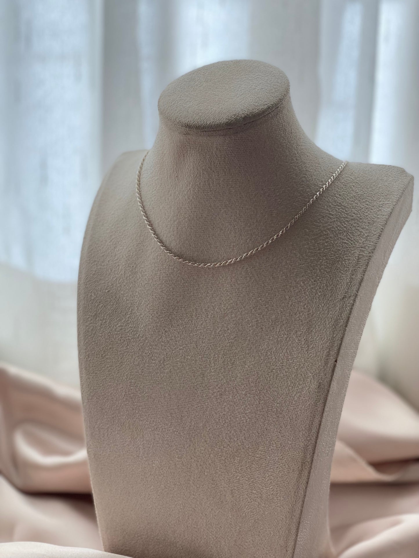 Silver City Rope Necklace 16inch