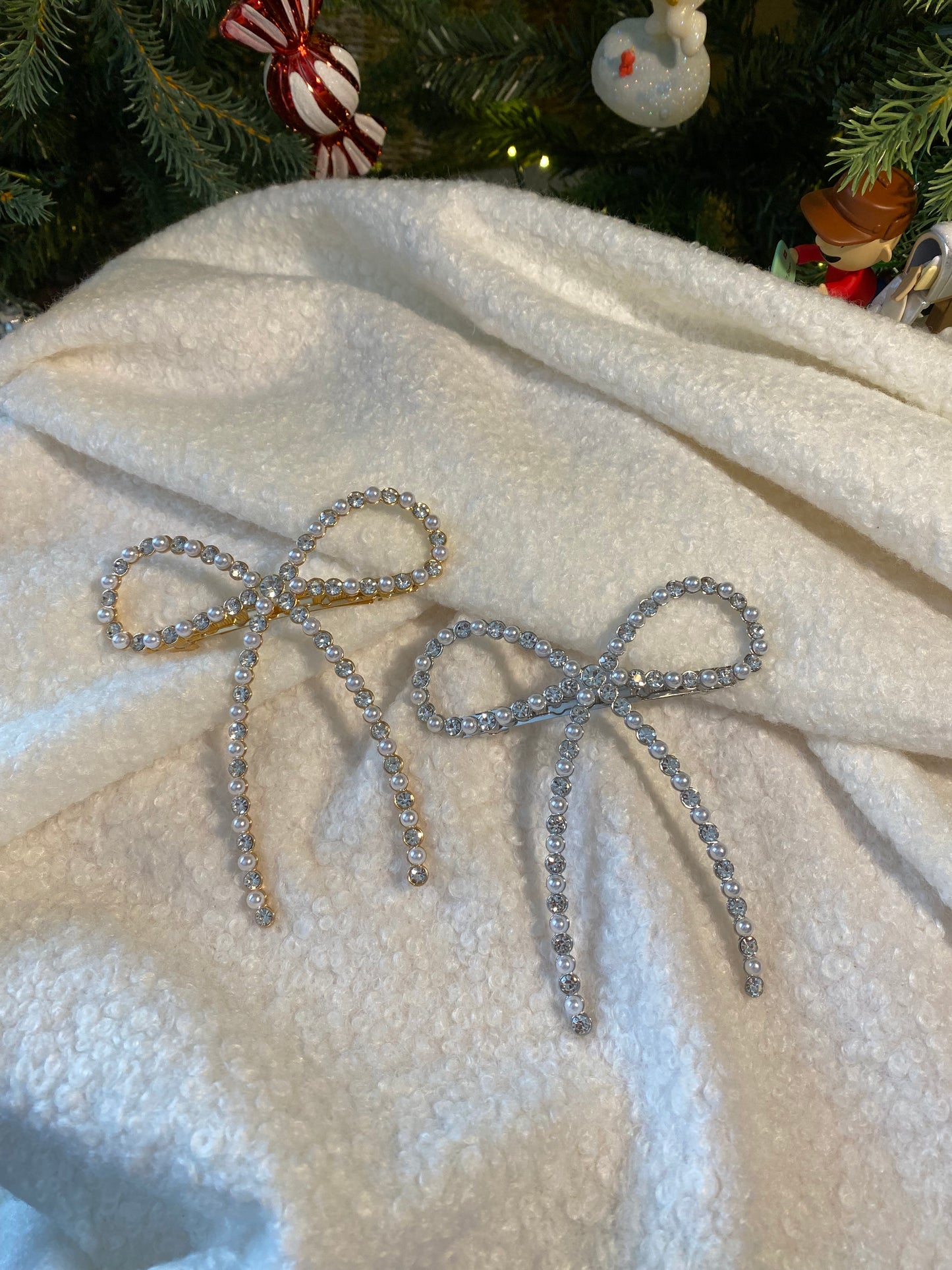 Sparkle Bow Hair Clips