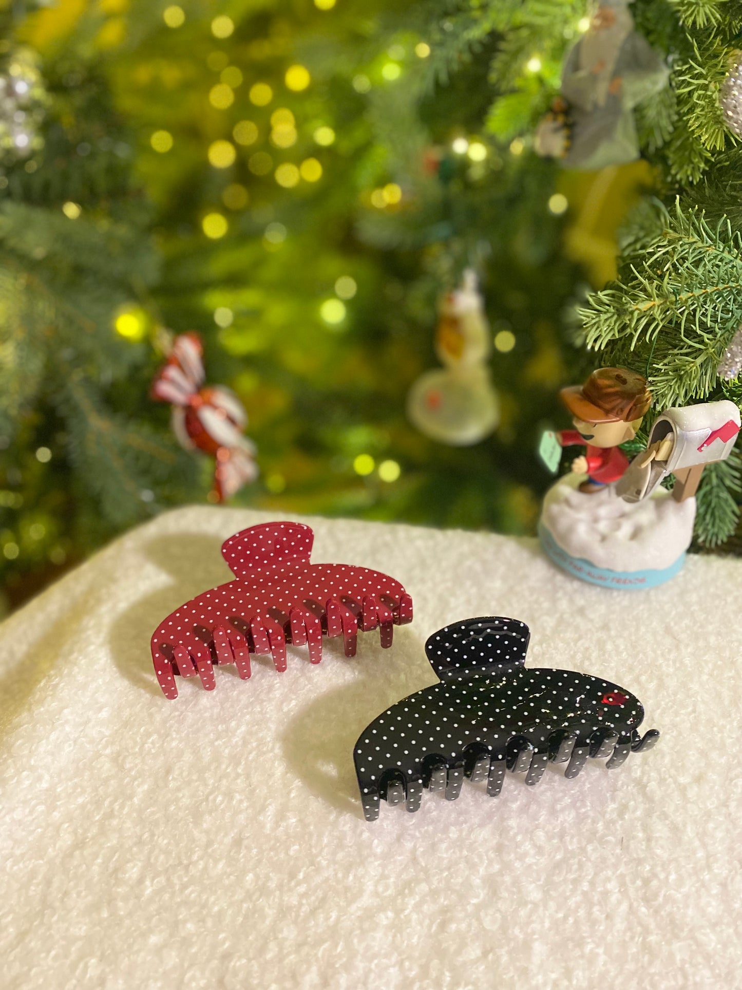Holiday Polka Dot Clips