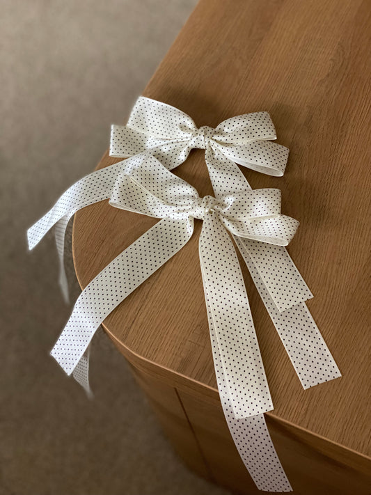Polka Dot Satin Bows