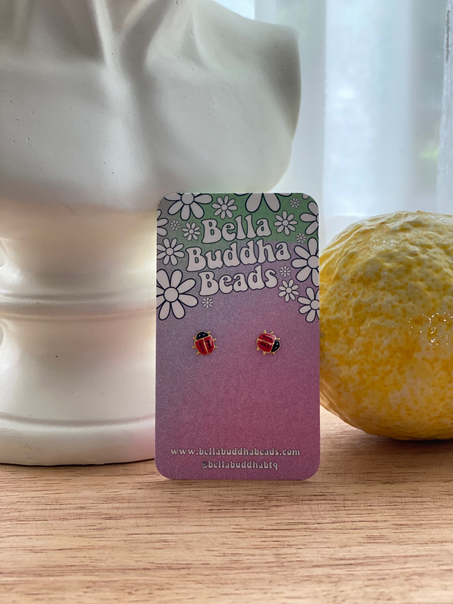 Lucky Ladybug Stud Earrings