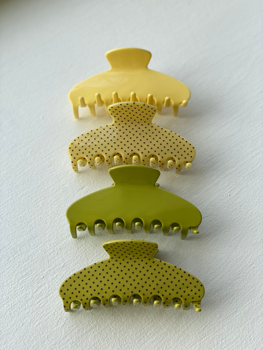Butter Yellow Hair Clips