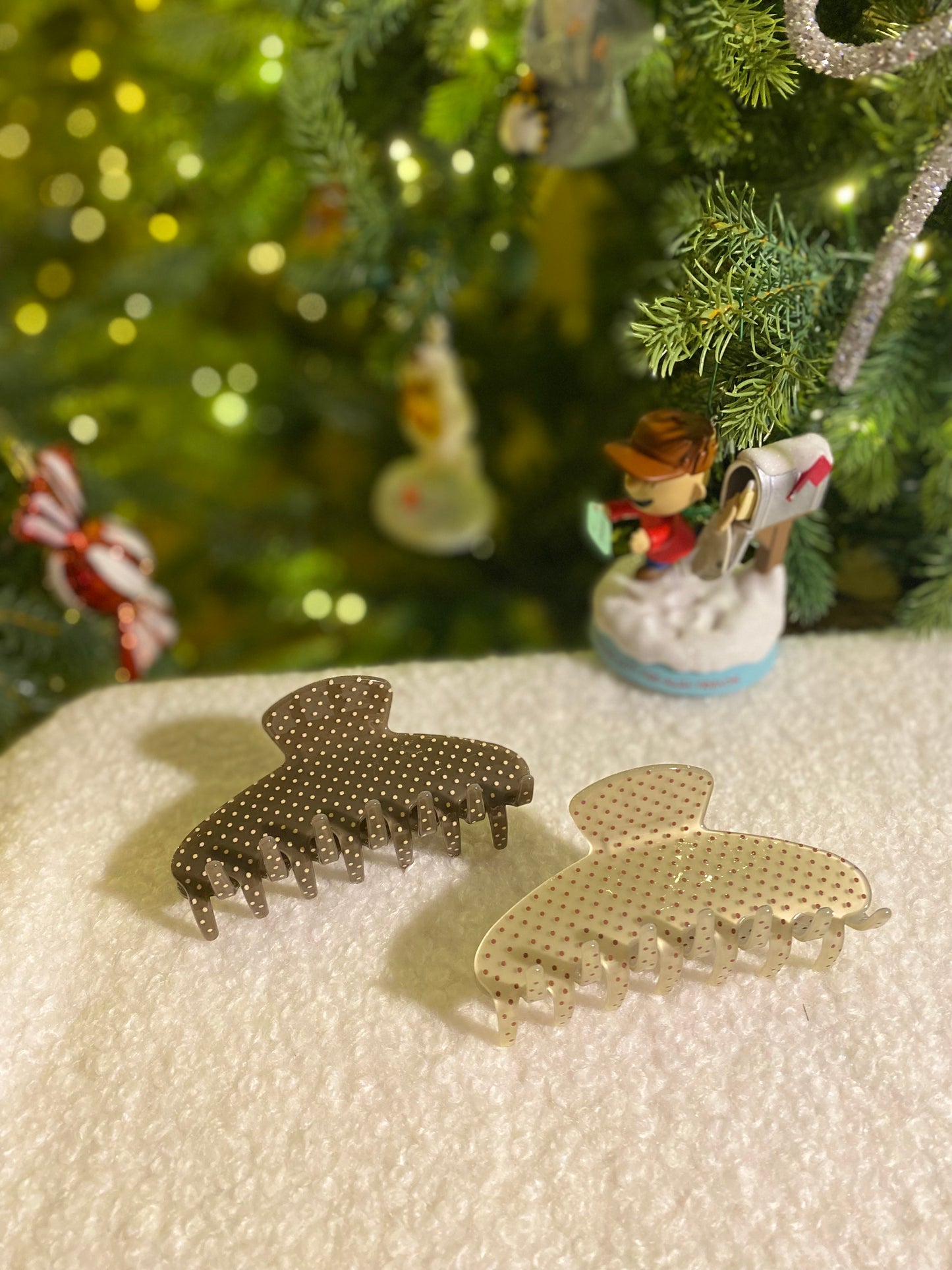 Holiday Polka Dot Clips