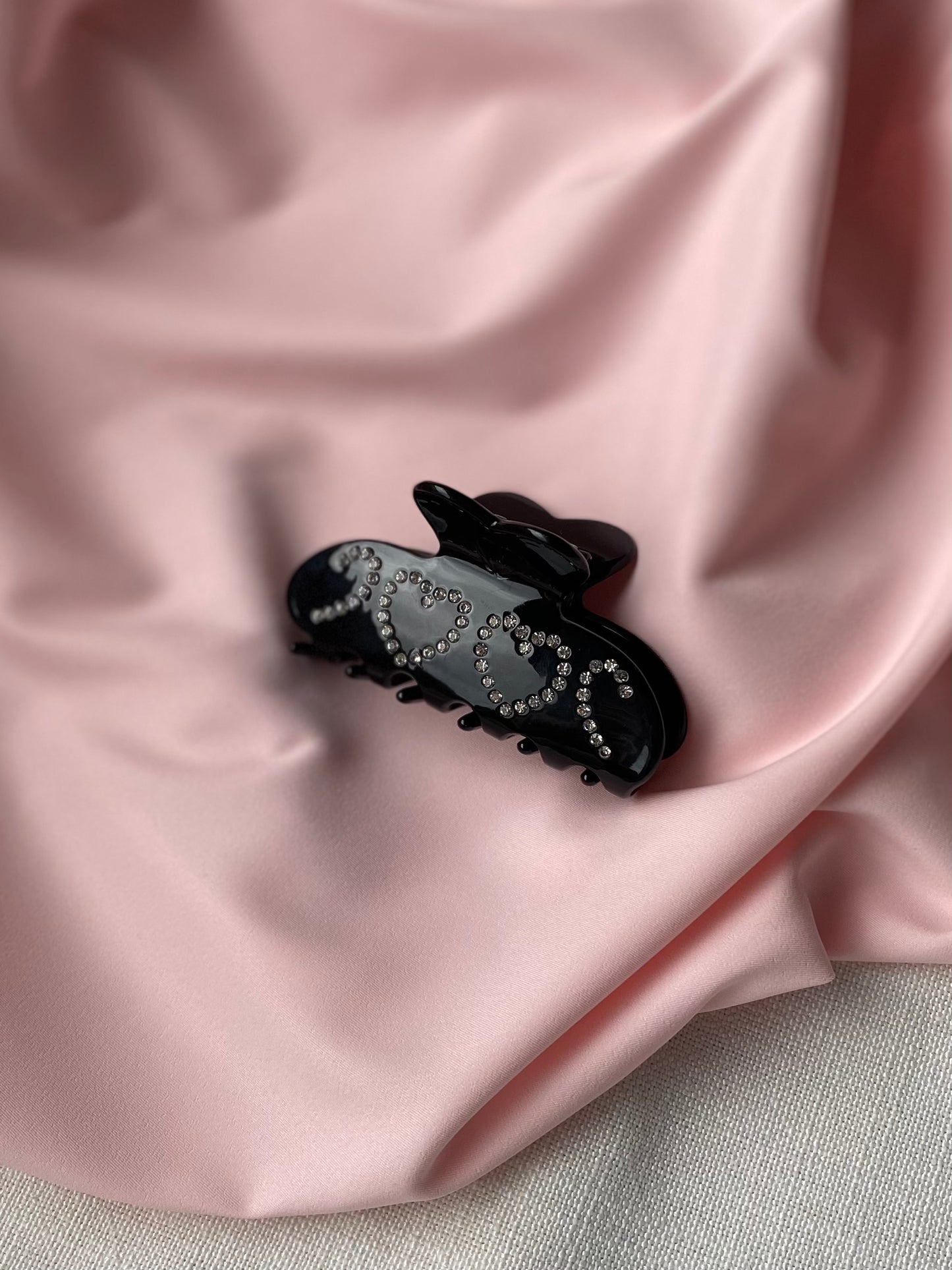 Love Fool Rhinestone Hair Clip