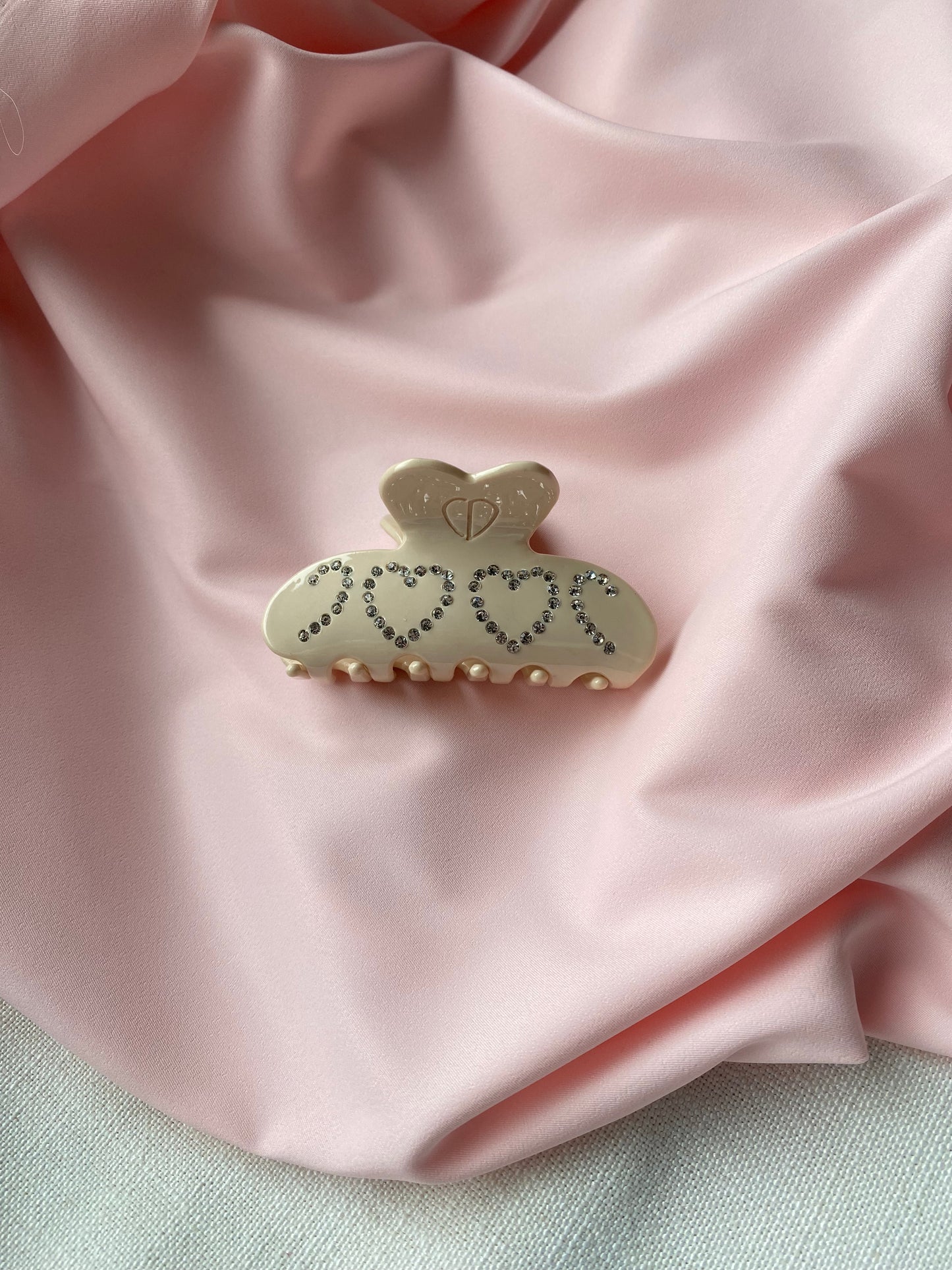 Love Fool Rhinestone Hair Clip