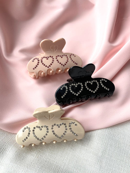 Love Fool Rhinestone Hair Clip