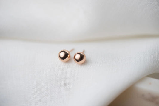 Rose Gold Ball Studs