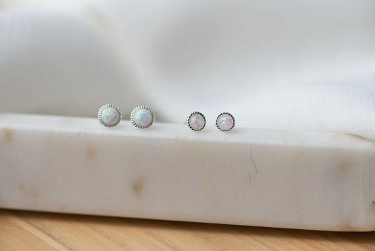 Opalite Circle Studs