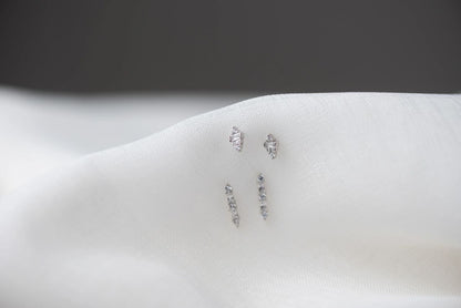 Long Bar Crystal Studs