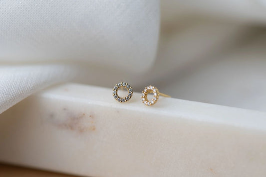 Crystal Circle Studs