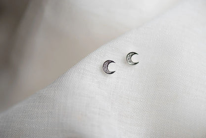 Mini Moon Crystal Studs