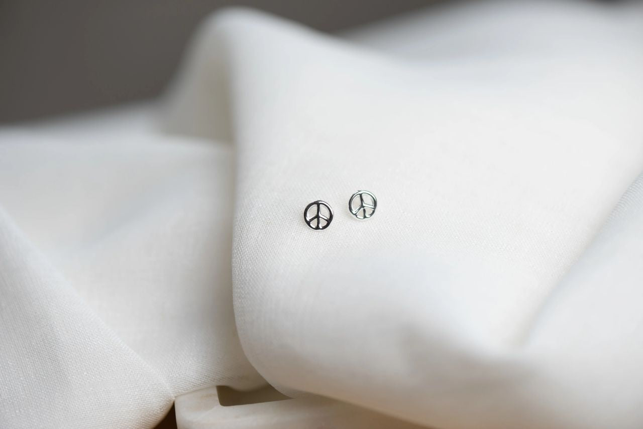 Peace Sign Studs
