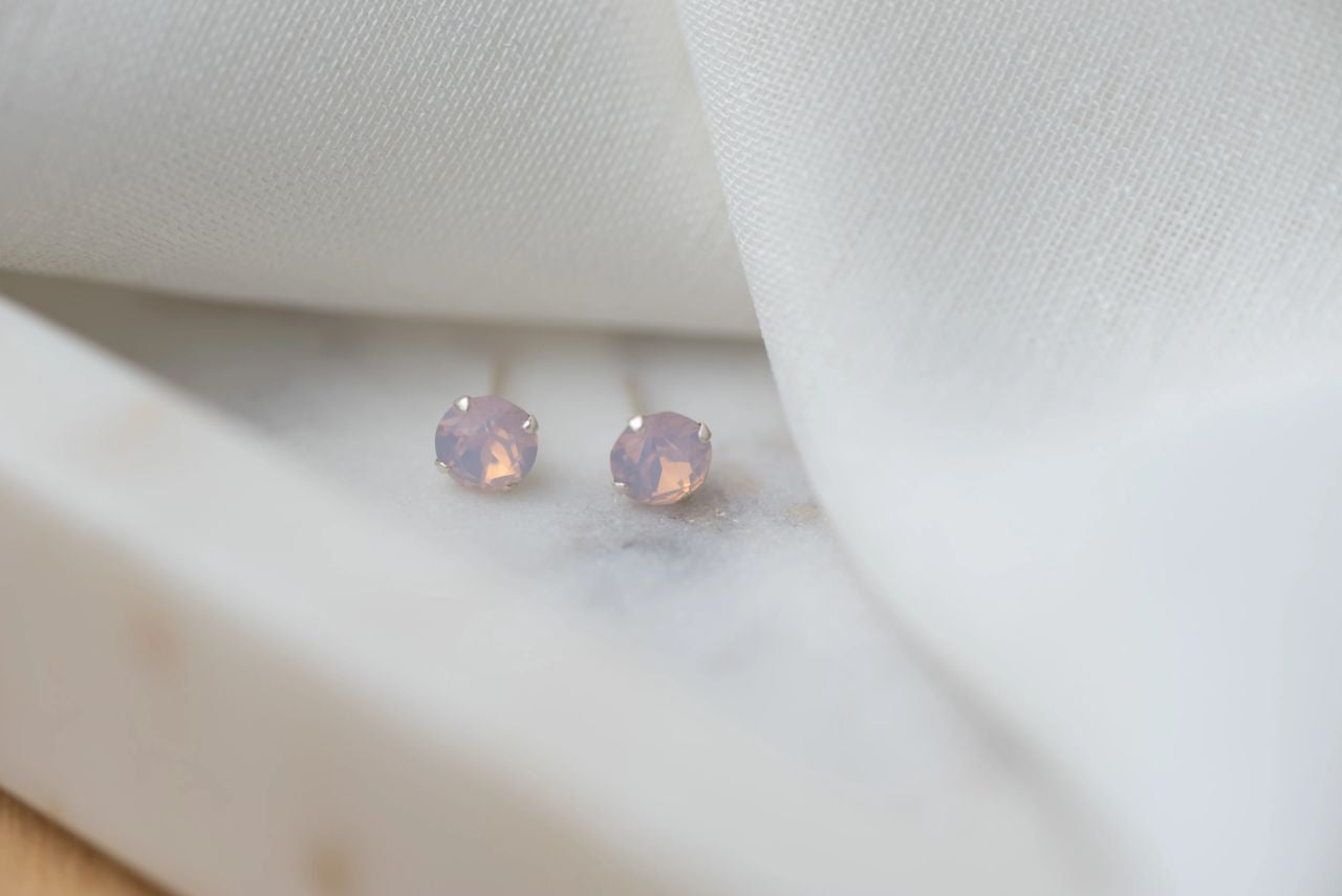 Pink Opal Studs