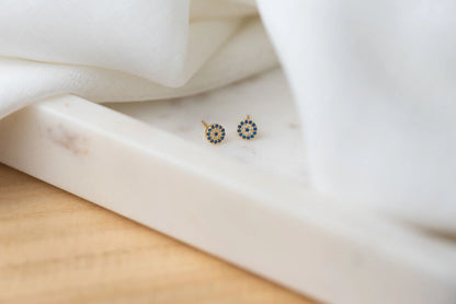 Circle Crystal Studs