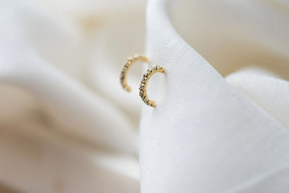 Crystal Pave Half Hoop