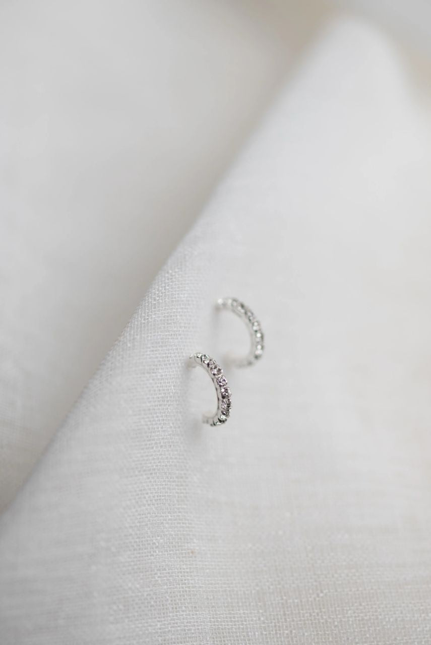 Crystal Pave Half Hoop
