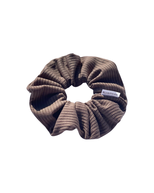 Dark Chocolate Ribbed Scrunchie