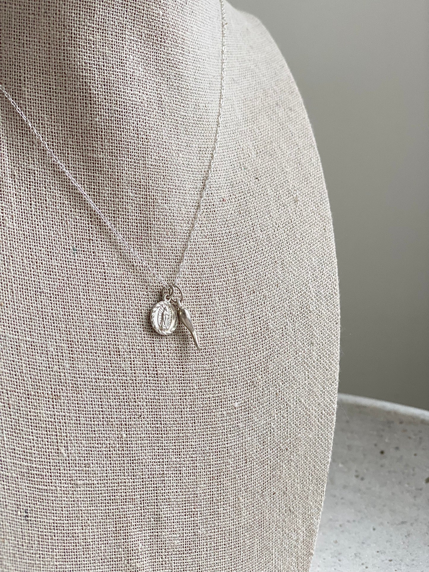 Cornicello + Mini Madonna Necklaces