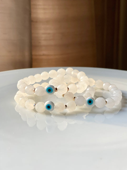 Clear Evil Eye Bracelet
