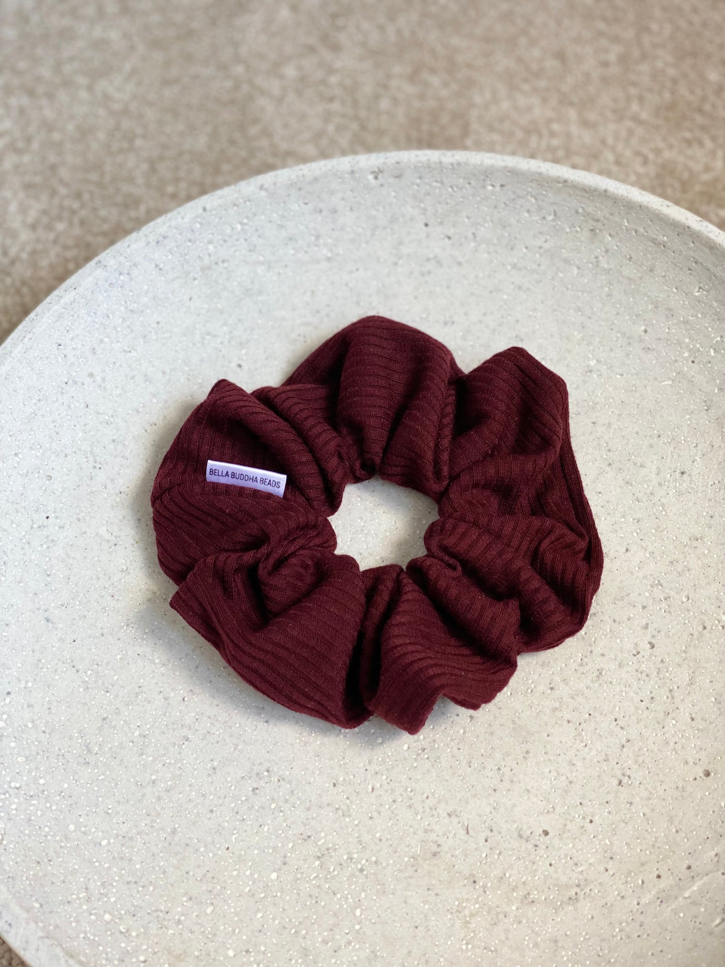Vino Ribbed Scrunchie