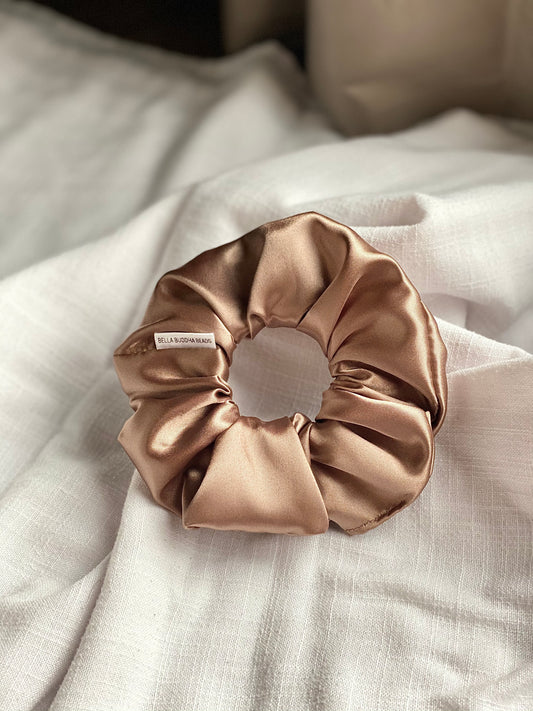 Cappuccino Silk Scrunchie