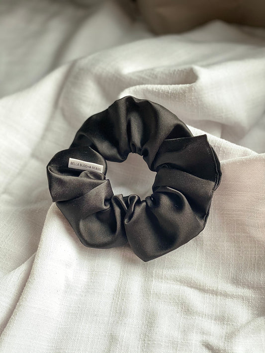 Black Satin Scrunchie