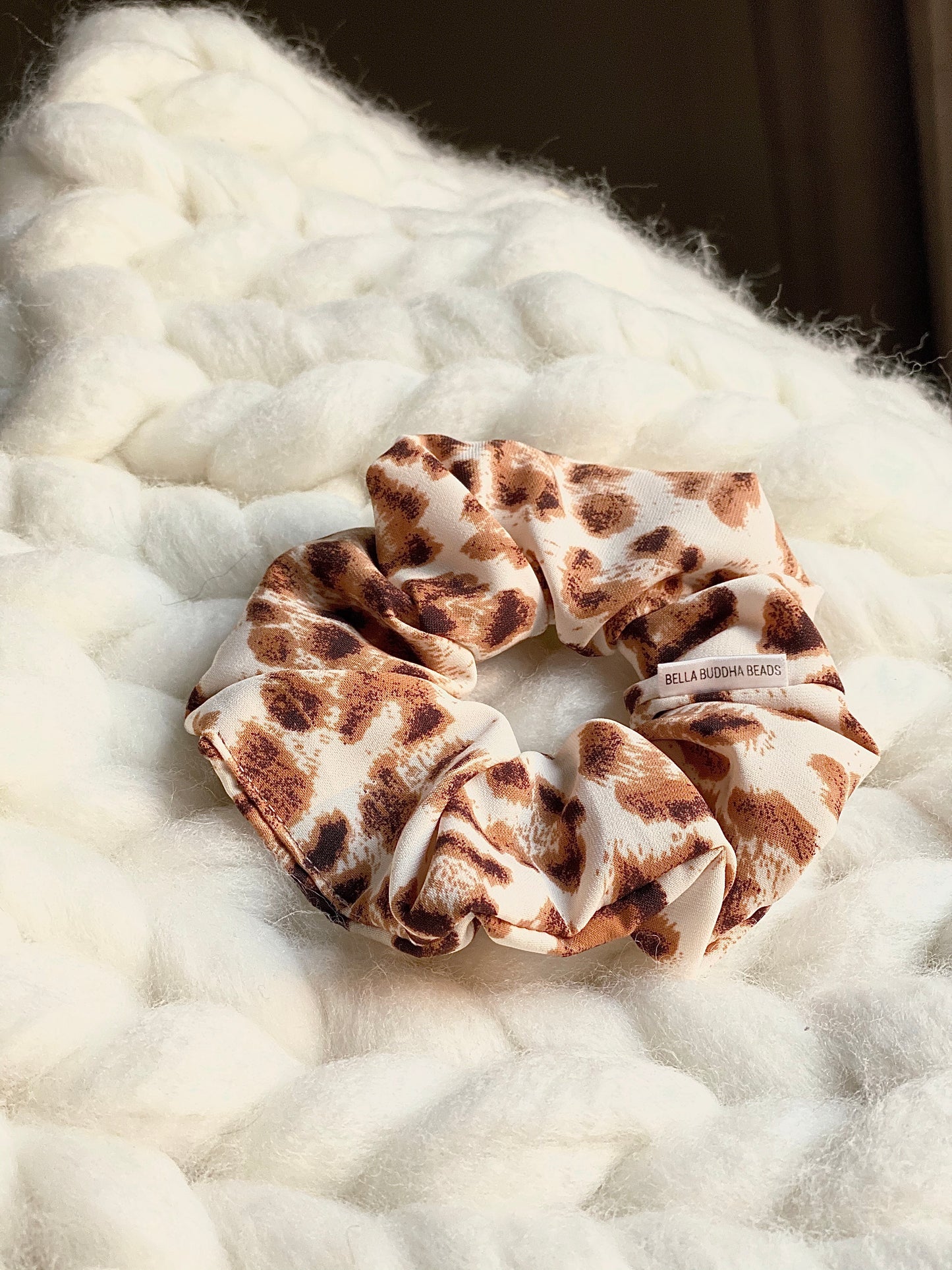 Pumpkin Spice Leopard Scrunchie