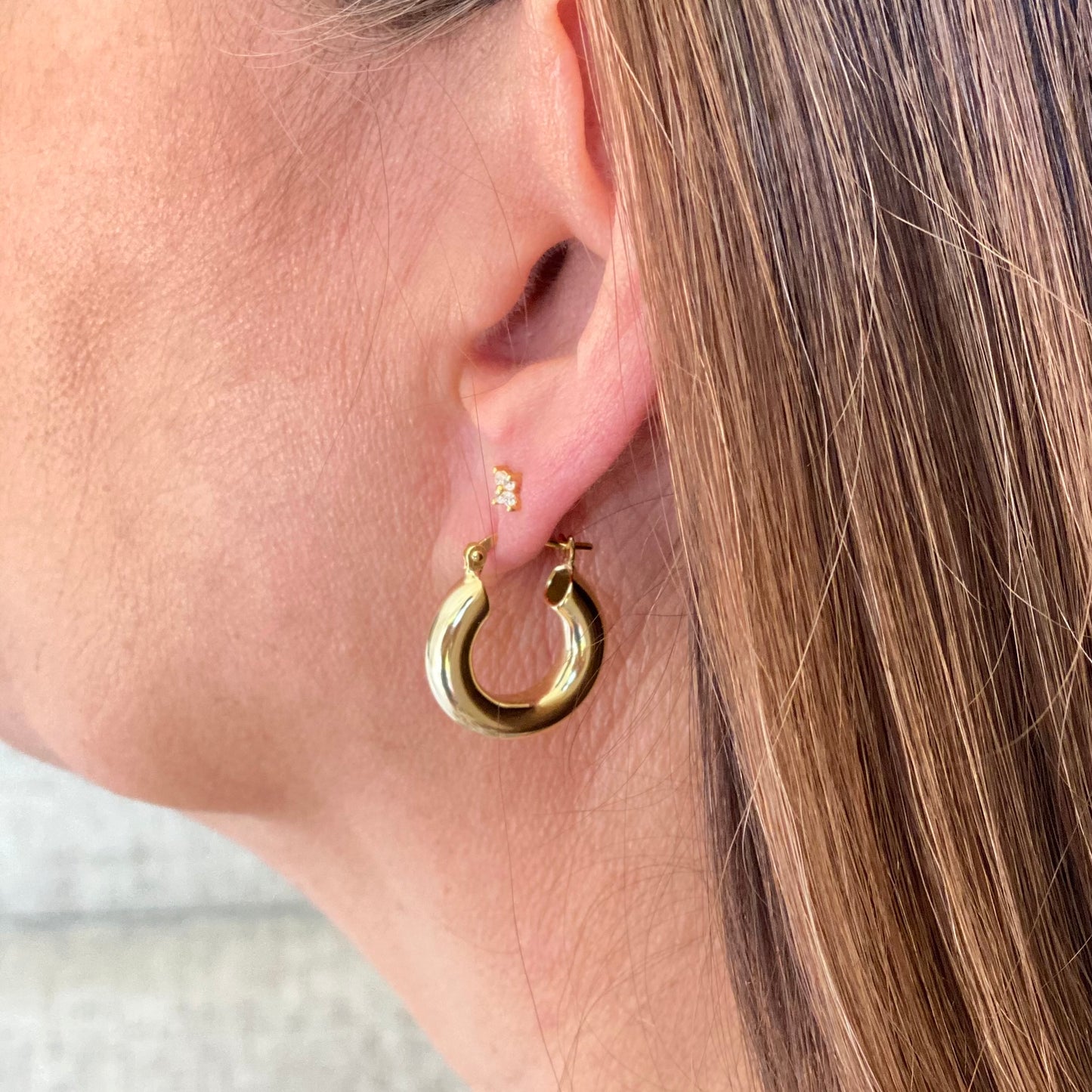 Rapheal Gold Hoop Earrings