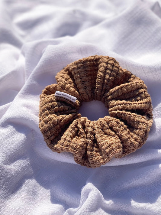 Teddy Waffle Knit Scrunchie