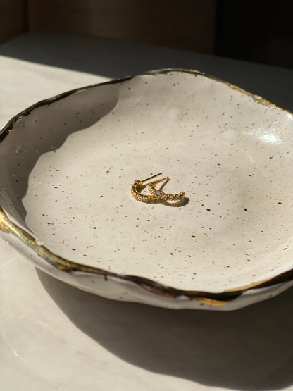 Pave Gold Earrings